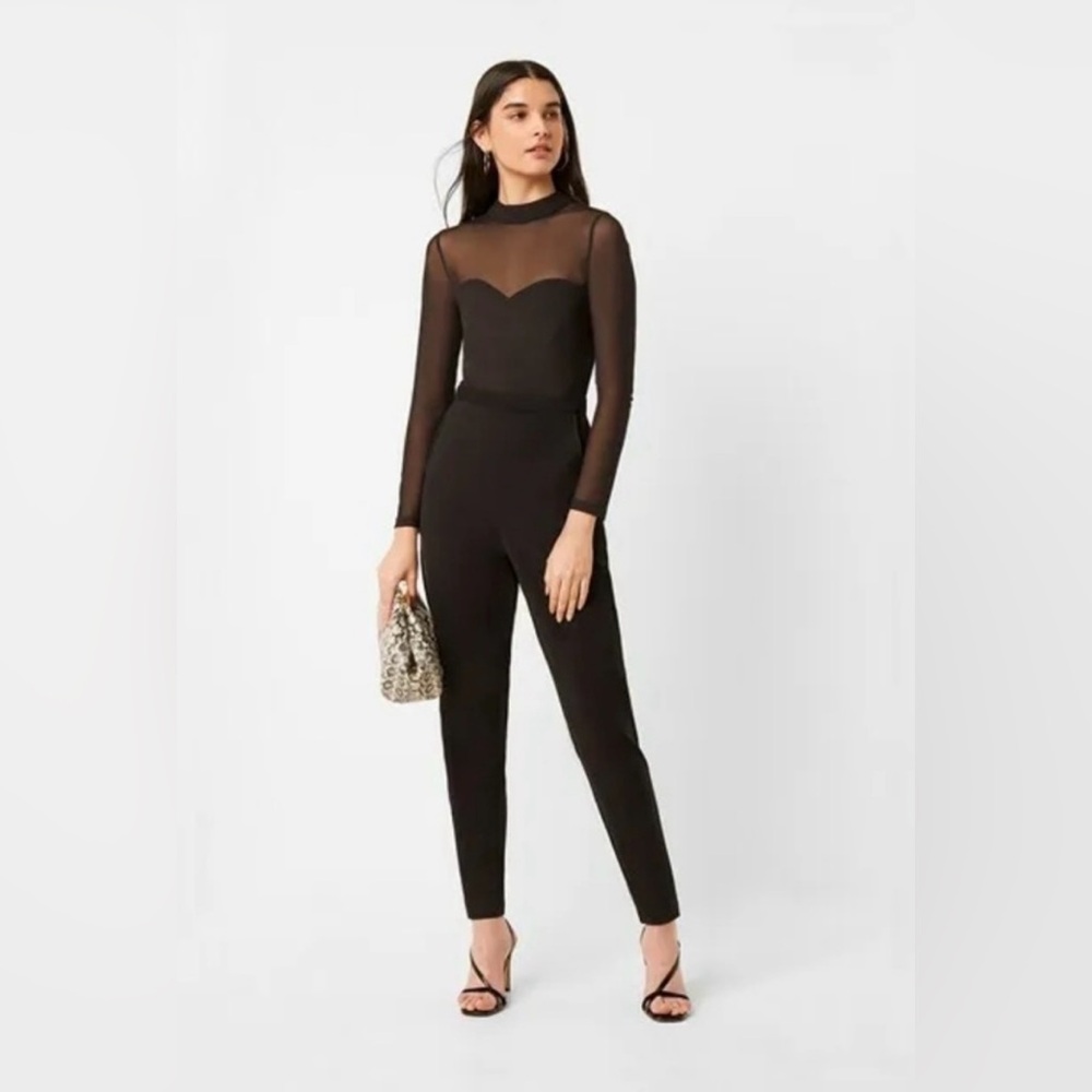 NWT French Connection Leah mesh jumpsuit size 6